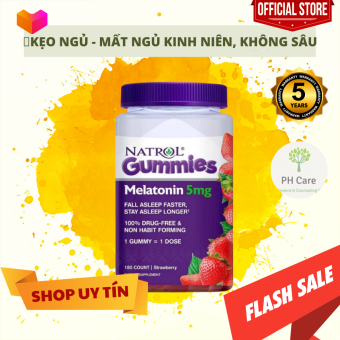 Kẹo Dẻo Giúp Ngủ Ngon Natrol Gummies Melatonin 5mg 180 viên