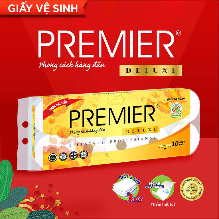 Giấy Vệ Sinh Premier Deluxe - combo 20 cuộn