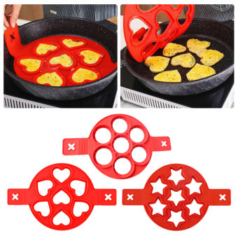 Khuôn Làm Bánh Kếp Khuôn Tròn Trứng Chiên Dụng Cụ Làm Bánh Kếp Silicon Không Dính Tái Sử Dụng Dụng Dụng Cụ Làm Vòng Trứng