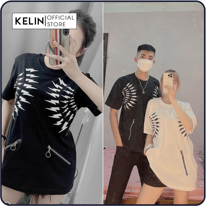 [FREESHIP] ÁO SẤM SÉT KHÓA NAM NỮ KELIN STORE💎Áo Phông Sấm Sét Khóa SSK1 Nam Nữ 💎