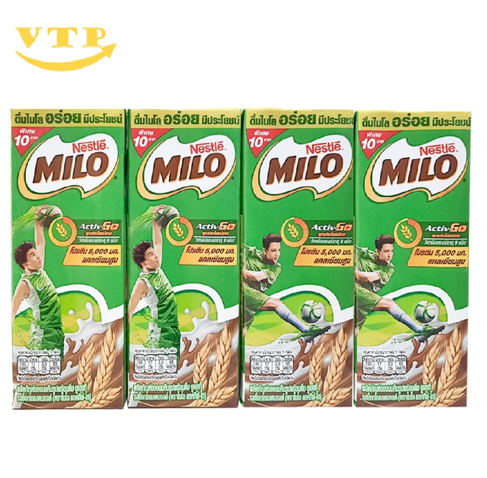 Combo 8 hộp sữa lúa mạch milo thái lan 180ml