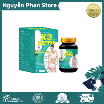 Viên Uống Thảo Mộc Detox X3 Keto – Đốt Cháy Mỡ Thừa, Giảm Cân An Toàn
