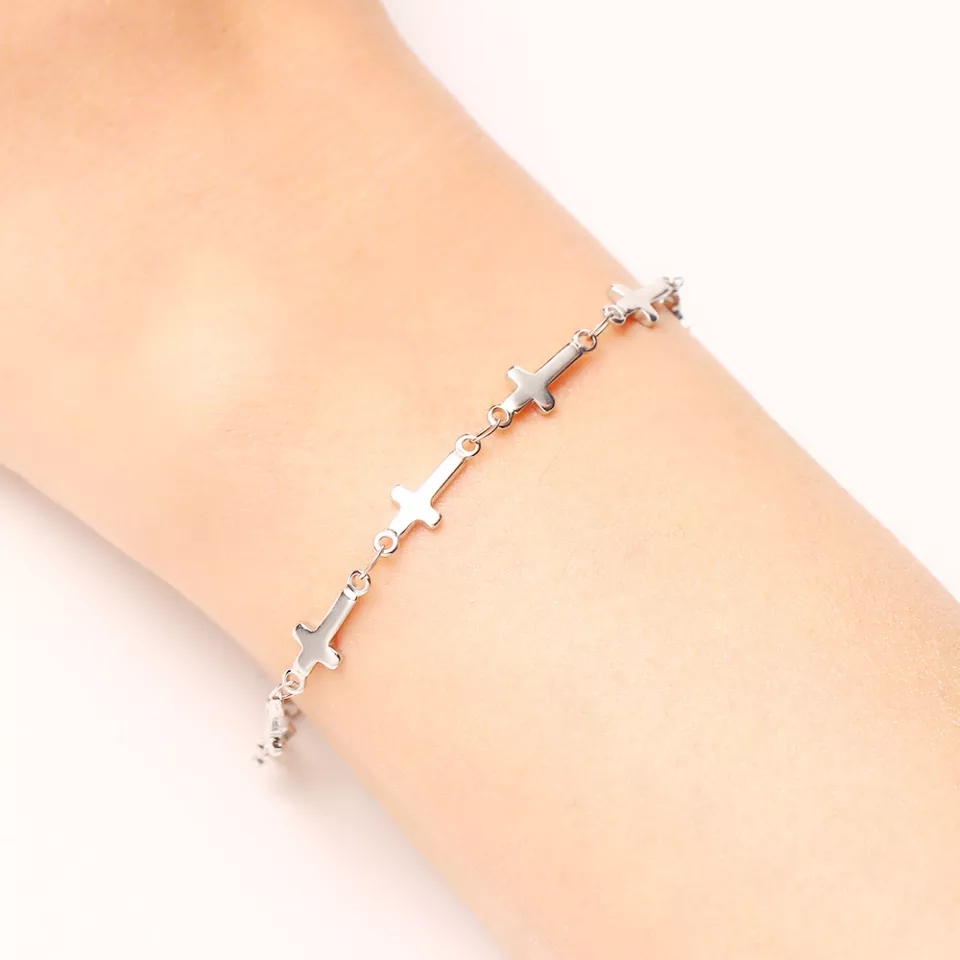 Lắc tay thánh giá nữ, lắc tay nữ đơn giản không đen LT59