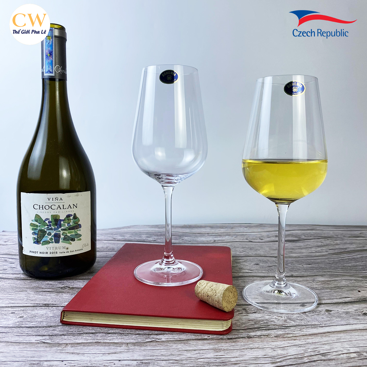 Bộ Ly Rượu Vang Pha Lê Tiệp Bohemia Strix 360ml Cao Cấp