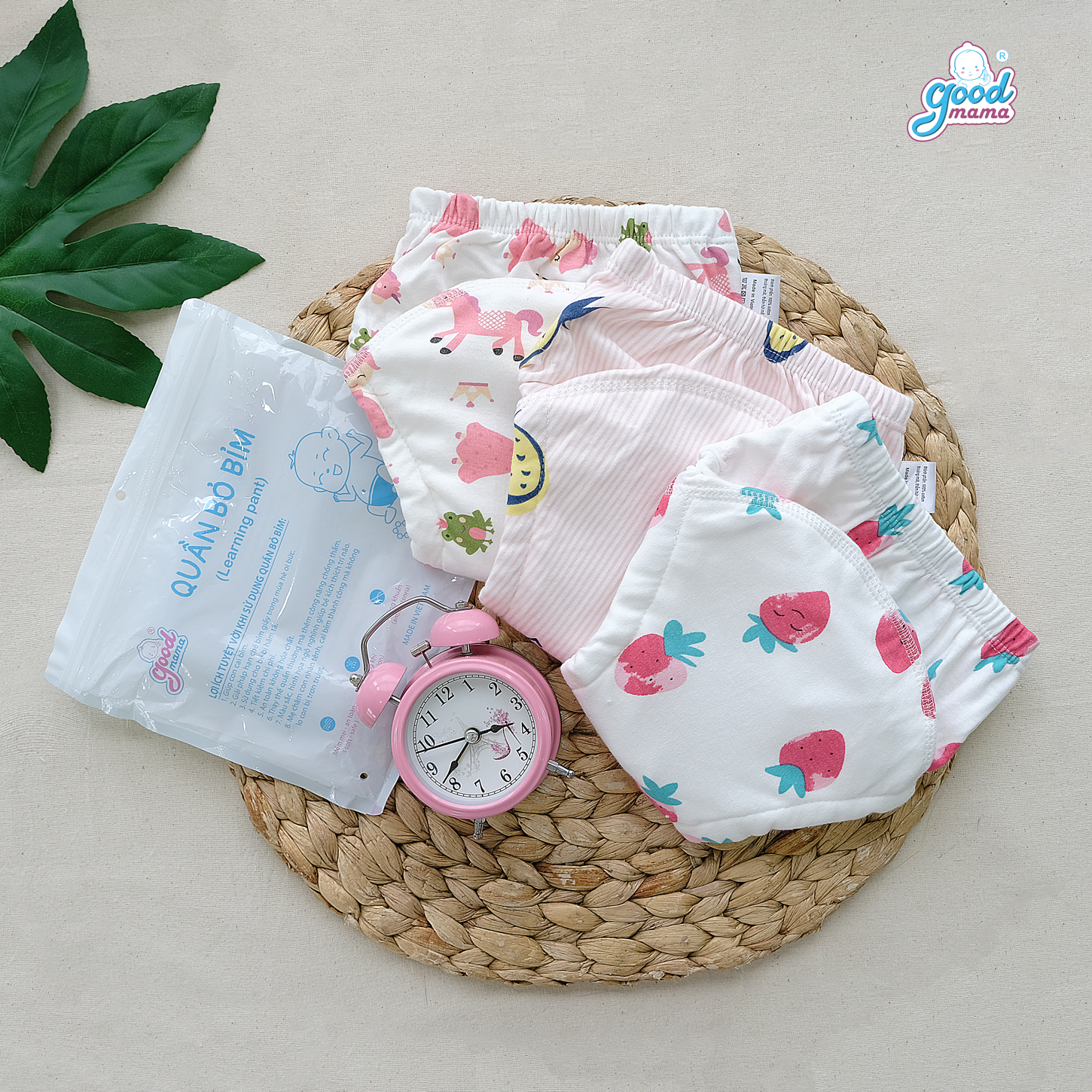 Quần Tập Bỏ Bỉm Cotton Goodmama Chính Hãng dành cho bé từ 5 - 17 kg