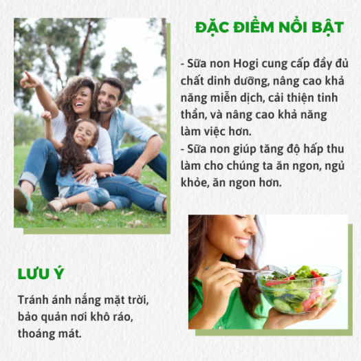 Sữa non Hogi 1 hộp 50 gói *2g giúp trẻ ăn ngon , ngủ ngon , tăng cường sức khỏe