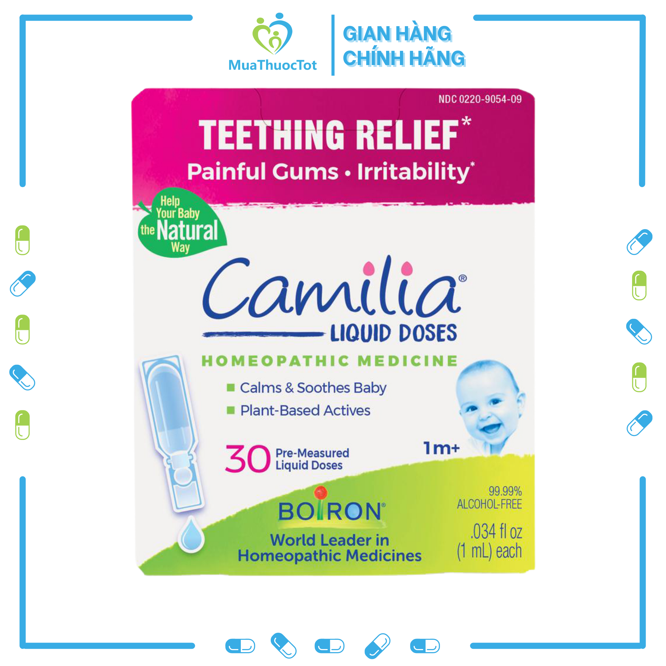 Dung dịch uống giảm đau hỗ trợ quá trình mọc răng của bé boiron camilia teething relief 30 ống