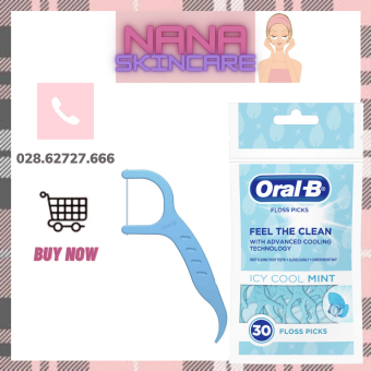 Túi Tăm Chỉ Nha Khoa Oral-B Complete Icy Cool Mint Teeth Flossing Picks 30