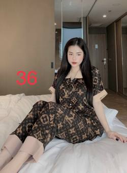 Bộ Pajama Dành Cho Nữ Áo Tay Ngắn Quần Dài