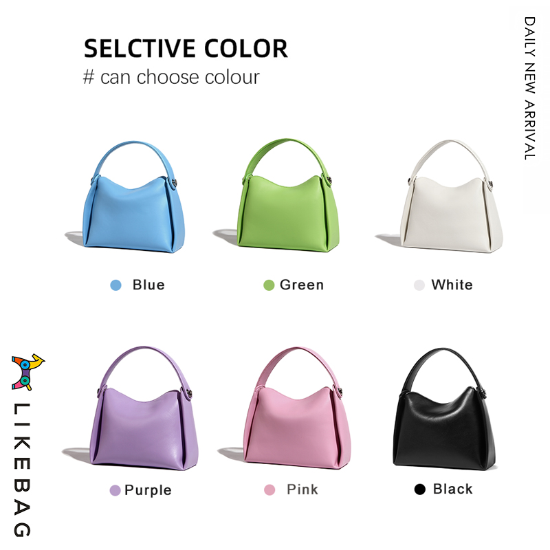 Likebag thời trang đơn giản đơn giản túi đeo một bên vai nữ da mềm túi xách pu túi đeo chéo