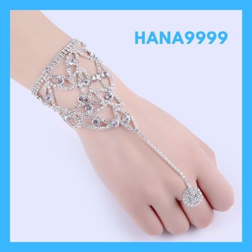 [HCM]Lắc tay nữ liền nhẫn tự điều chỉnh kích thước trang sức cô dâu dự tiệc hàng cao cấp kèm video