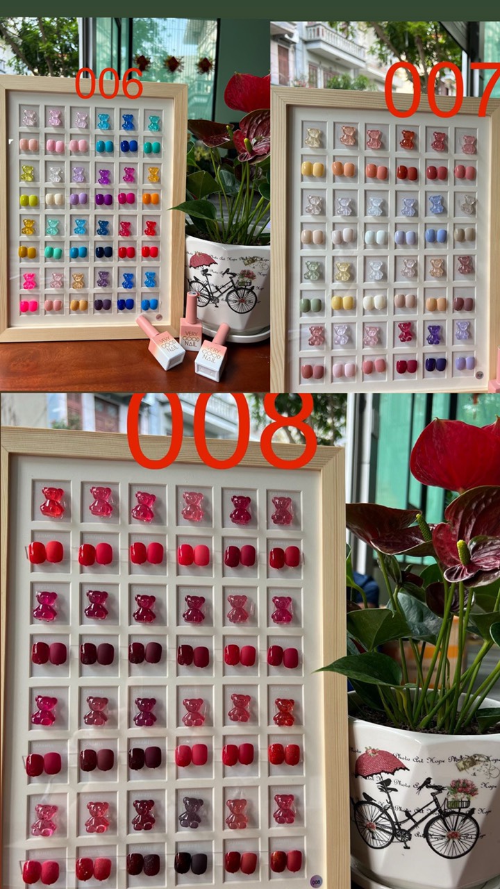 Sét sơn gel very good nail 24 mầu tặng kèm bảng màu