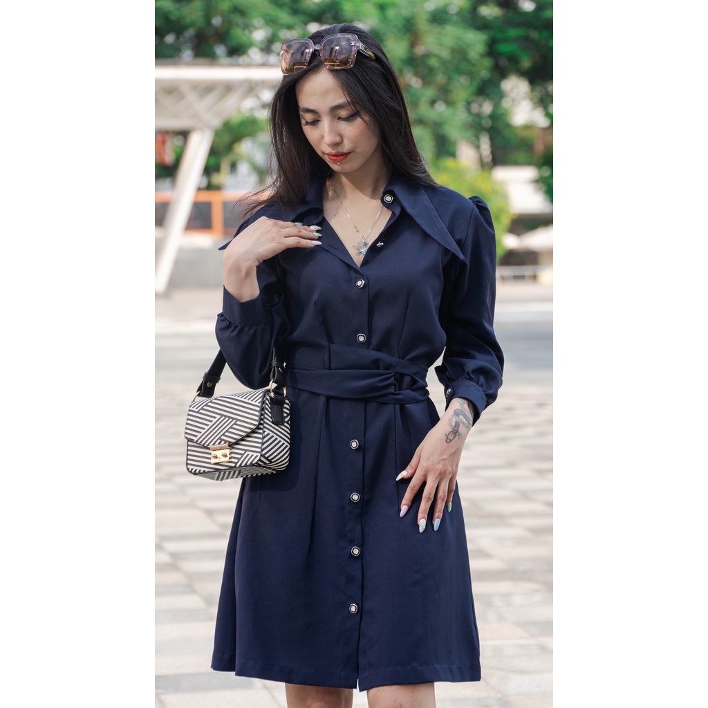 Đầm Thiết Kế Vietlady Fashion Đầm Sơ Mi Kimono Dịu Dàng
