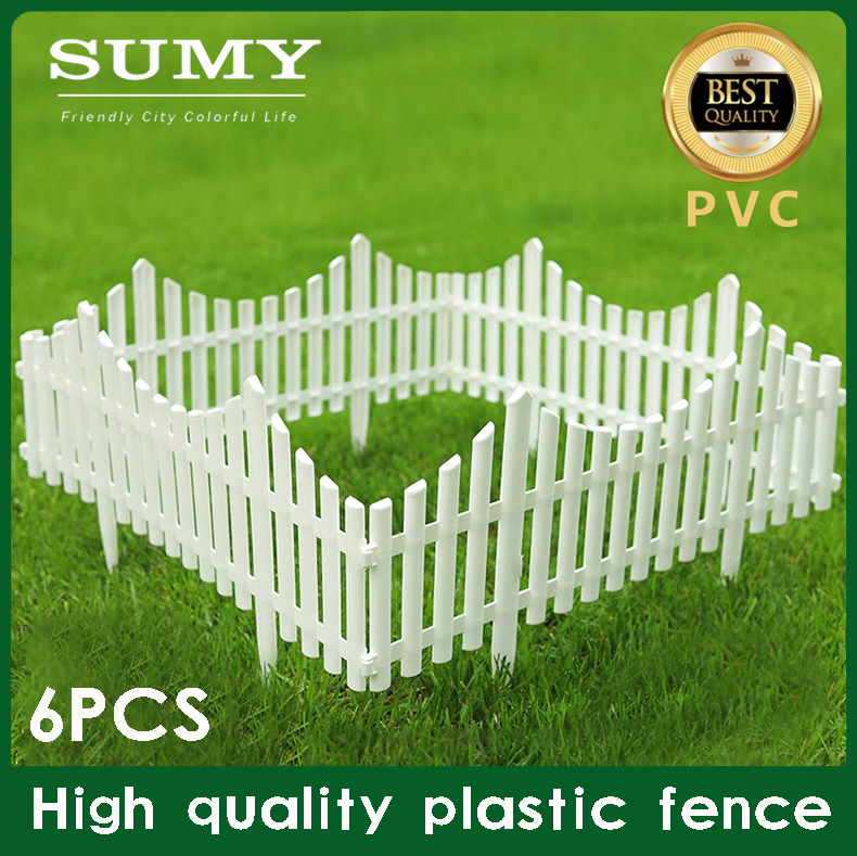 European Style Garden Fence for Decoration and Driveway, 6 pcs