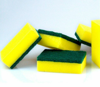 Miếng Rửa Chén Bát Nhà Bếp 2 Lớp Vàng Xanh SAMRAN