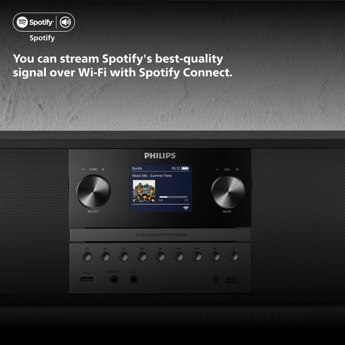 Philips Music Micro System TAM6805/10 Internet radio Spotify