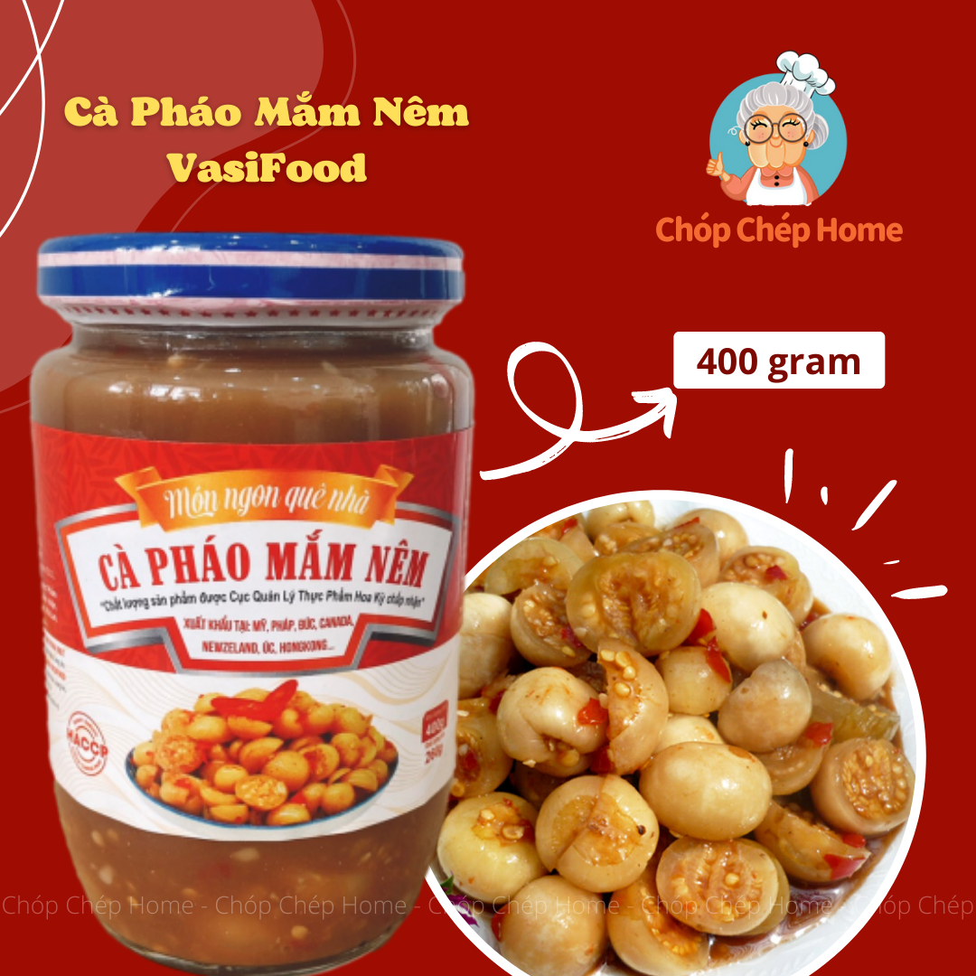 Cà pháo mắm nêm đóng hộp vasifood - chóp chép home