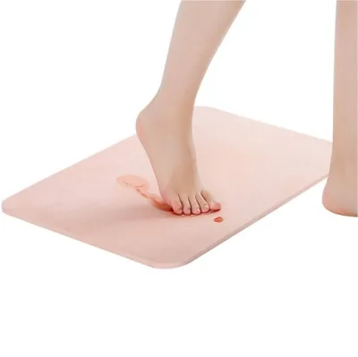Diatomite Mat - Earth Absorbent Fast Drying Bath Floor Mat Non slip Antibacterial For Bathroom & Shower ( mat diatomite cup soap coaster pad coasters earth diatomaceous holder water dish absorption heat absorbent drink resistant ) (3)