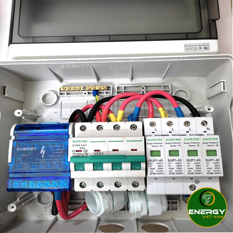 Tủ thiết bị chống sét lan truyền 3 pha cho gia đình - thiết bị điện energy