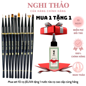 Bộ cọ nail vẽ móng 10 cây Jeliva