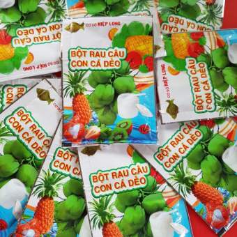 Bột rau câu con cá dẻo hộp 12 gói