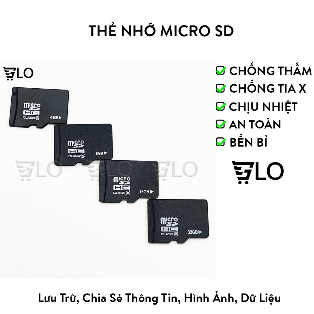 Thẻ nhớ Micro SD 4gb-8gb-16gb-32gb Class 10 Bảo Hành 1 Năm