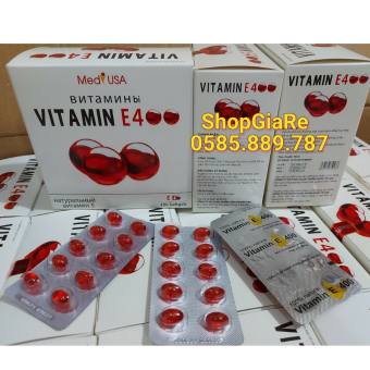 Vitamin e 400 đẹp da, mờ thâm, chống lão háo, làm sáng và mịn da, làm da sáng tự nhiên có tinh chất nha đam hộp 100 viên