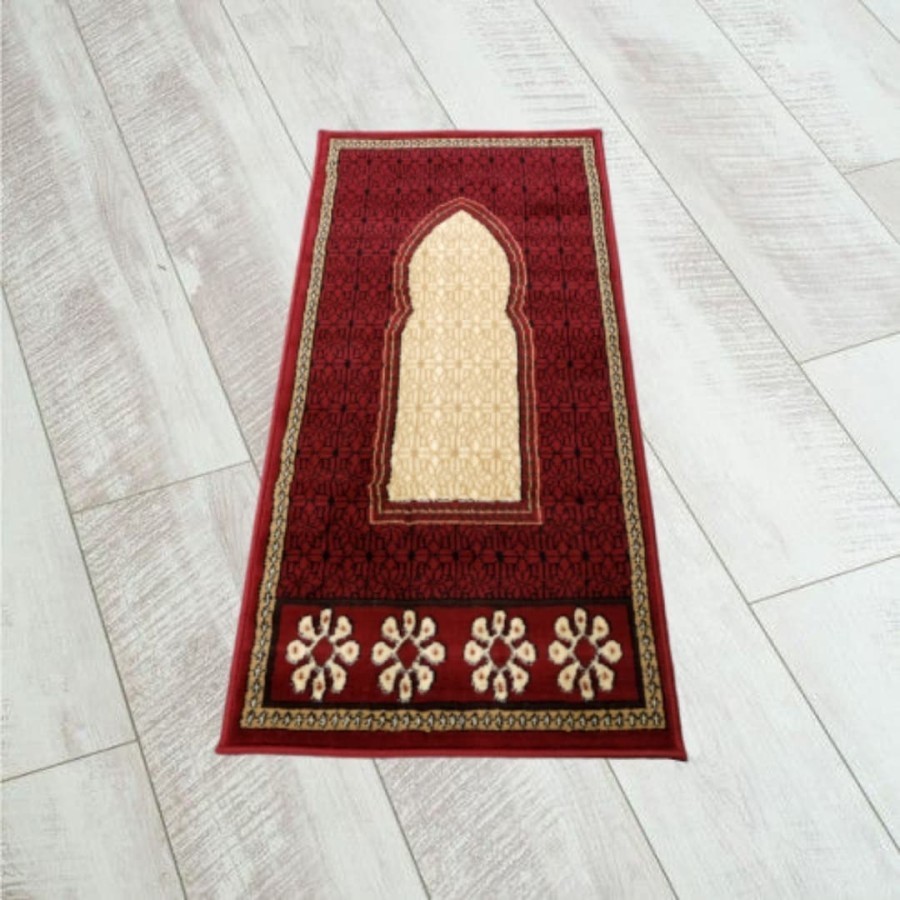 Sajadah Tebal Maroon 60x120 Premium