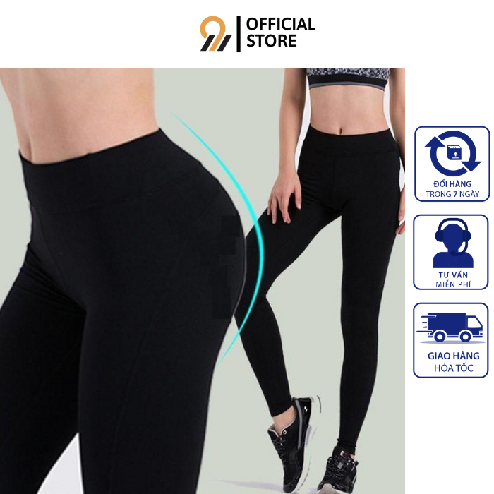 Quần legging nữ nâng mông M9 cạp cao co giãn vải đẹp