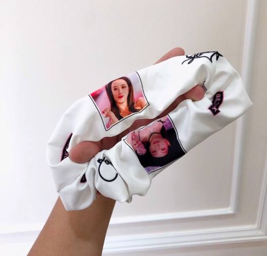 Cột Tóc Vải Scrunchies - Dây Buộc Tóc Scrunchies ( Black Pink )