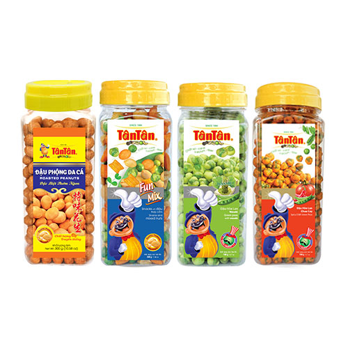 Snack đậu hòa lan và đậu thập cẩm tân tân funmix hũ 200g