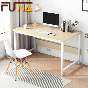 Bàn làm việc, học tập Kiểu Hàn FUNA, mặt bo góc an toàn và định vị mặt bàn dễ lắp đặt.