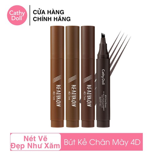 Bút Vẽ Chân Mày Cathy Doll Real Brow 4D Tint 2G