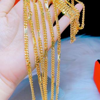 Dây chuyền nam lẫn nữ kiểu chữ N mạ vàng 24k