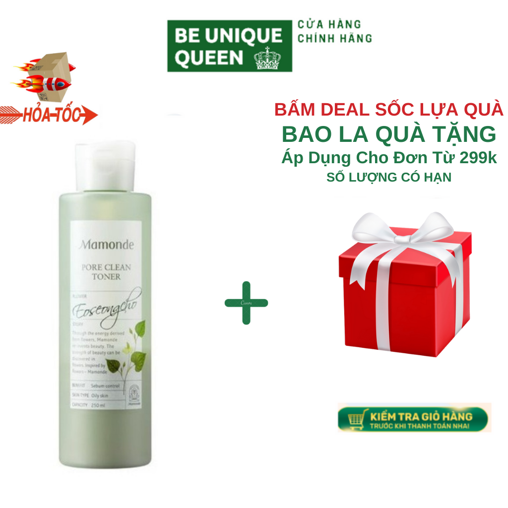 Toner Mamonde Diếp Cá - Nước Hoa hồng cân bằng làm sạch , se khít và dưỡng ẩm cho da dành cho da dầu mụn
