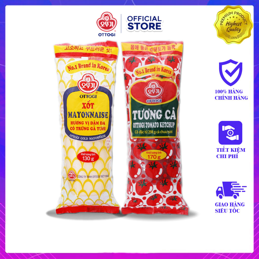 [Combo] Sốt Tương Cà 170g & Mayonnaise 130g Ottogi