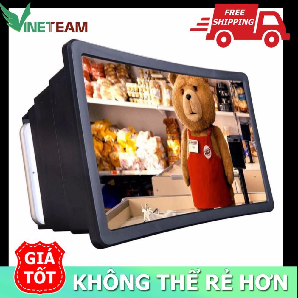 ( sắc nét 100 % ) Kính phóng to màn hình điện thoại xem phim 3D 12 Inch cực chất, Kính 3D phóng to màng hình điện thoại ipad có giá đỡ cho hình ảnh nét chân thật