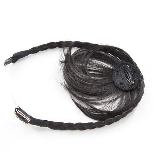 Tóc giả mái băng đô dây kẹp, băng đô tóc mái M11, tóc giả nữ