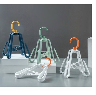 Móc phơi đồ, Móc phơi giày dép đa năng gấp gọn - 4 cạnh xoay 180 độ rất tiện dụng