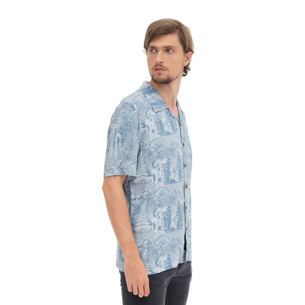 910007665 INDONESIA CULTURAL SHIRT - BLU