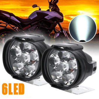 2 Chiếc Đèn Pha Phụ Trợ 6Led Đèn Pha Đèn Sương Mù Xe Máy Đèn Điện Xe Tay Ga Màu Trắng Bóng Đèn Sửa Đổi Chống Nước