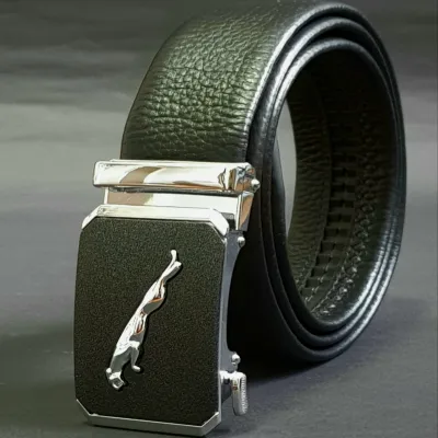 GS99 (115cm) Genuine Cowhide Automatic Ratchet Metal Buckle Head Leather Belt (3)