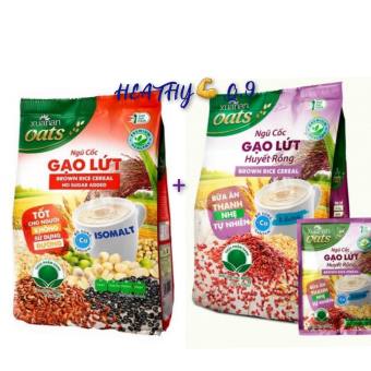 ComBo Bột Ngũ Cốc Gạo Lứt Huyết Rồng  + Ngũ Cốc Ăn Kiêng Gạo Lứt  Huyết Rồng  Xuân An 400gr( Tặng KM)