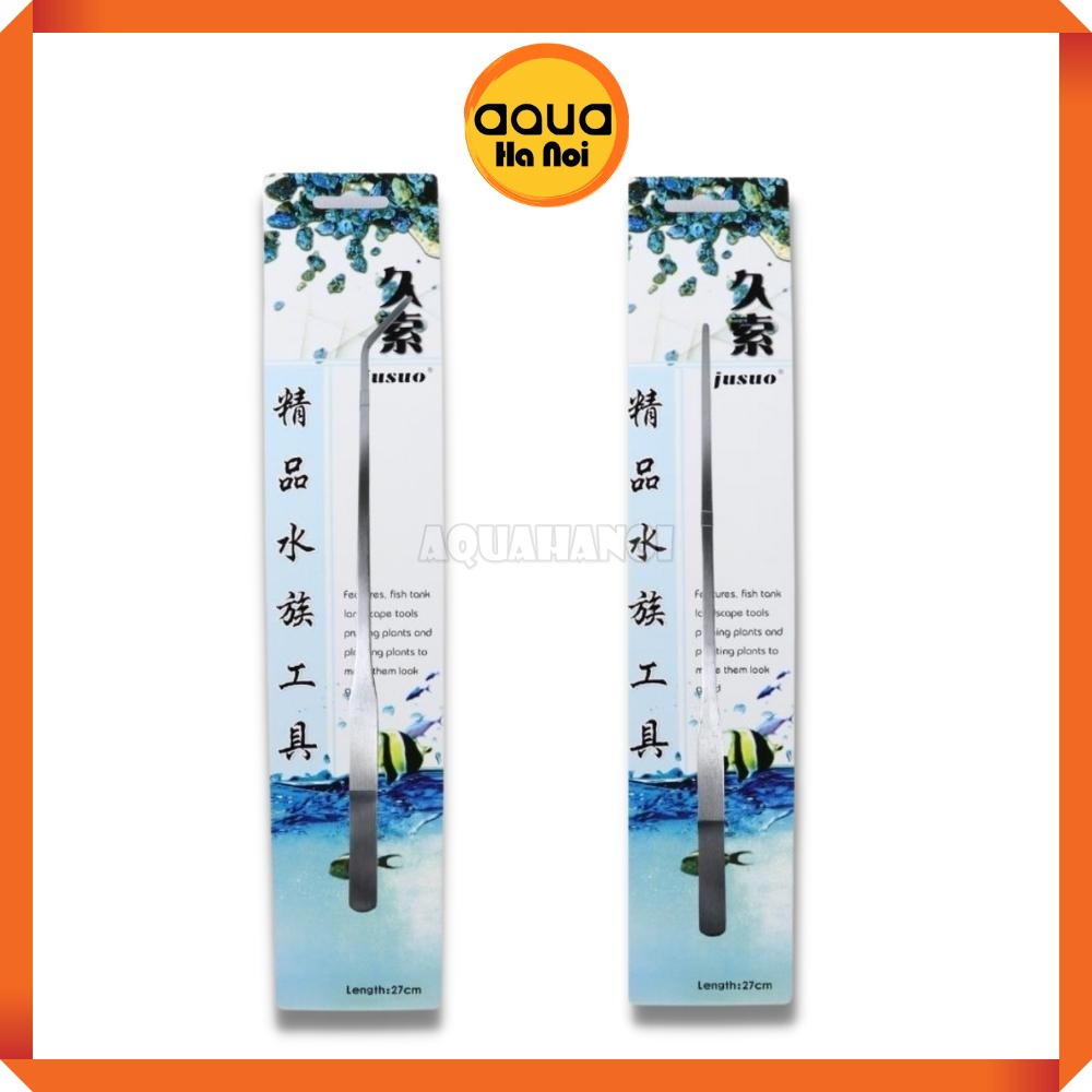 Nhíp thẳng/ nhíp cong inox trồng cây thủy sinh Jusuo 27 cm