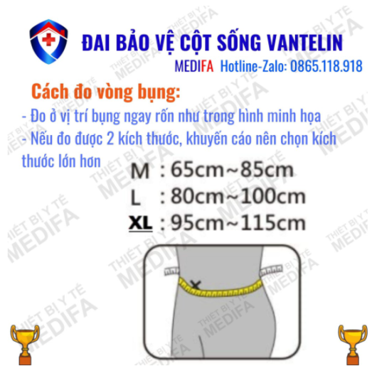 Đai Bảo Vệ Cột Sống Thắt Lưng Vantelin - Thiết Kế Của Nhà Vật Lý Trị Liệu - Đai Hỗ Trợ Khớp Số 1 Nhật Bản - Chính Hãng