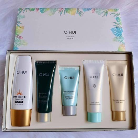Ohui Day Shield Special Set 5sp Bộ Sản Phẩm Chống nắng Ohui Black Phiên Bản Du Lịch