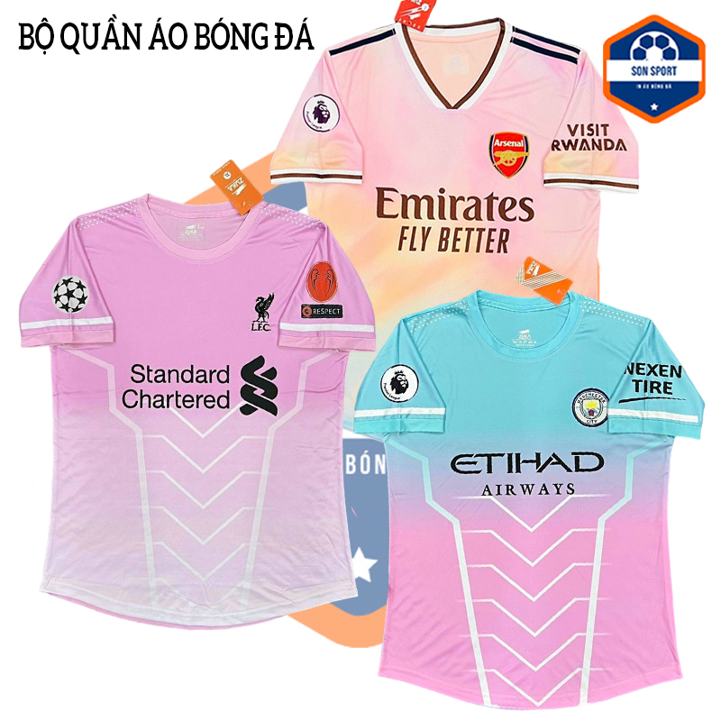 Bộ quần áo thể thao bóng đá của arsenal, manchester city, lec