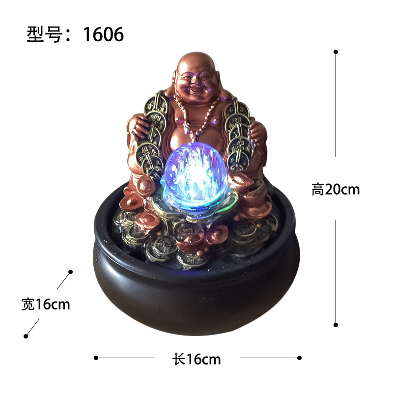 Phong thủy tài lộc đài phun nước DI LẶC, Thác nước phong thuỷ cao cấp