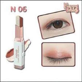 NoVo EYE SHADOW-Phấn Kẻ Mắt 2 Line Có Nhũ Tone Trắng Vàng Số #06