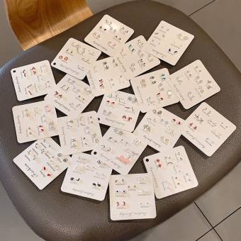 Bộ Bông Tai Lấp Lánh Thiết Kế Đáng Yêu